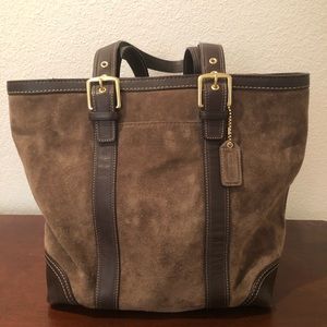 COACH Suede Tote Bag